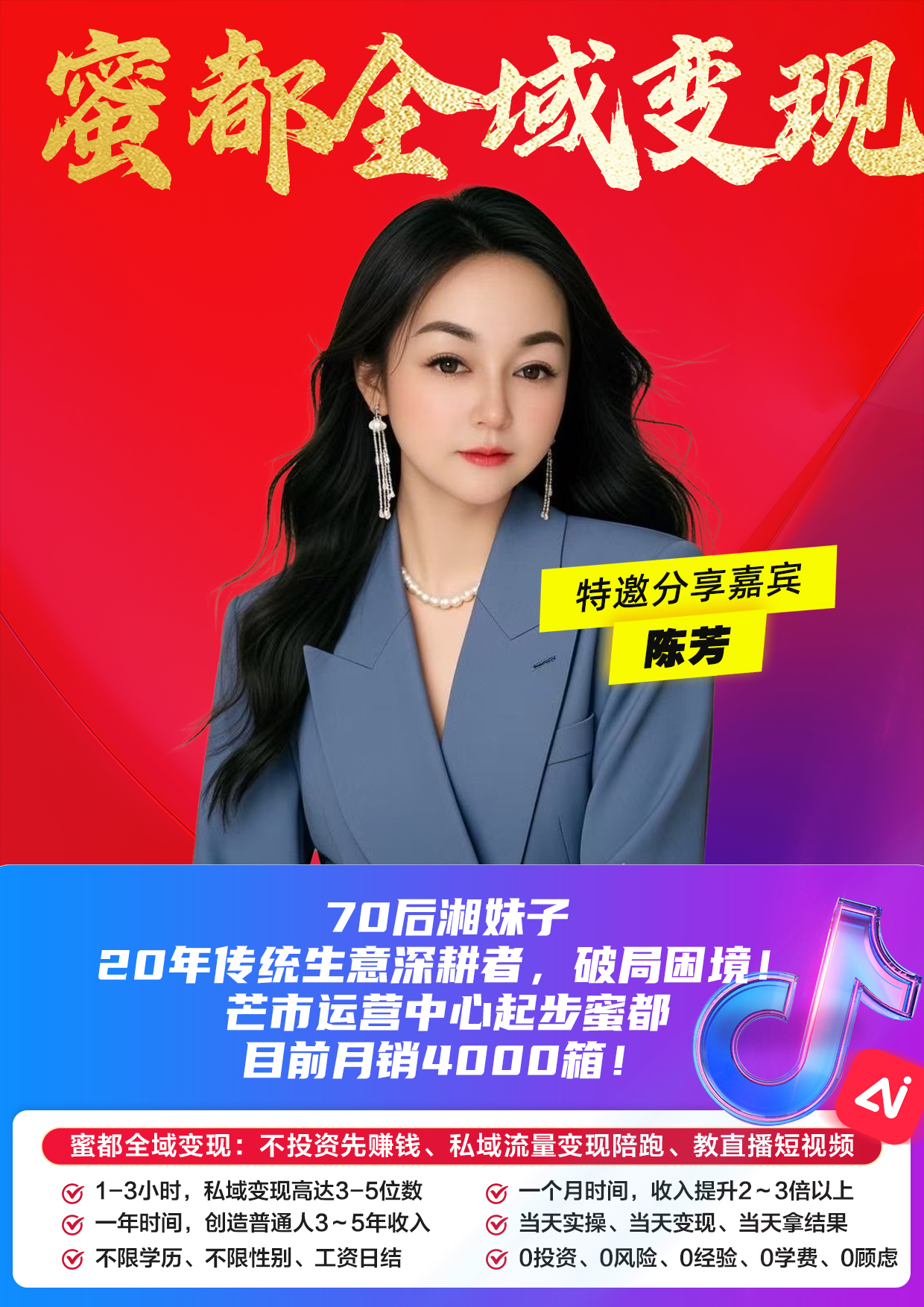 蜜都晨会260610-陈芳-70后湘妹子，20年传统生意深耕者，破局困境！芒市运营中心起步蜜都，目前月销4000箱！