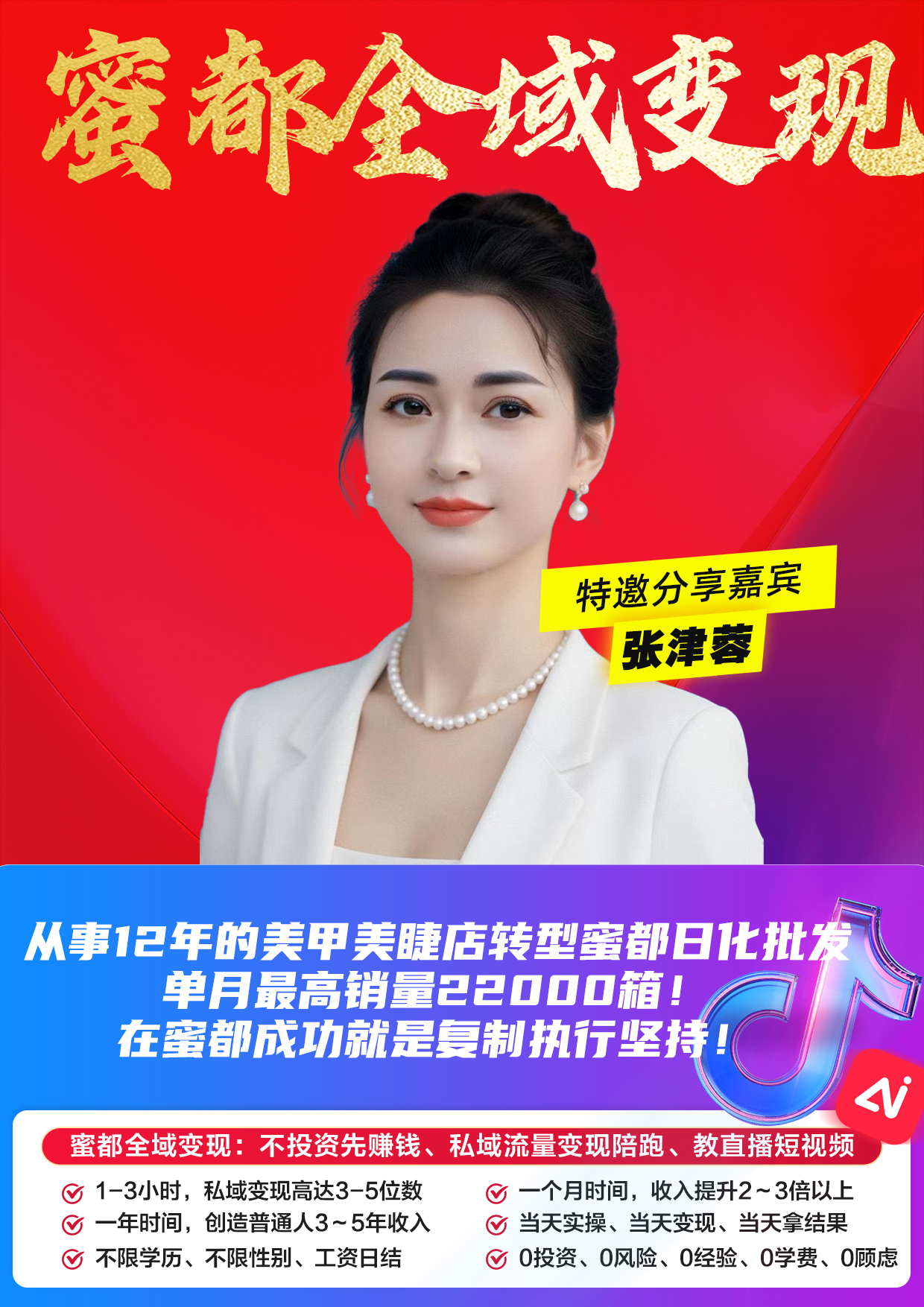 蜜都晨会260629-张津蓉-从事12年的美甲美睫店转型蜜都日化批发，单月最高销量22000箱！在蜜都成功就是复制执行坚持！
