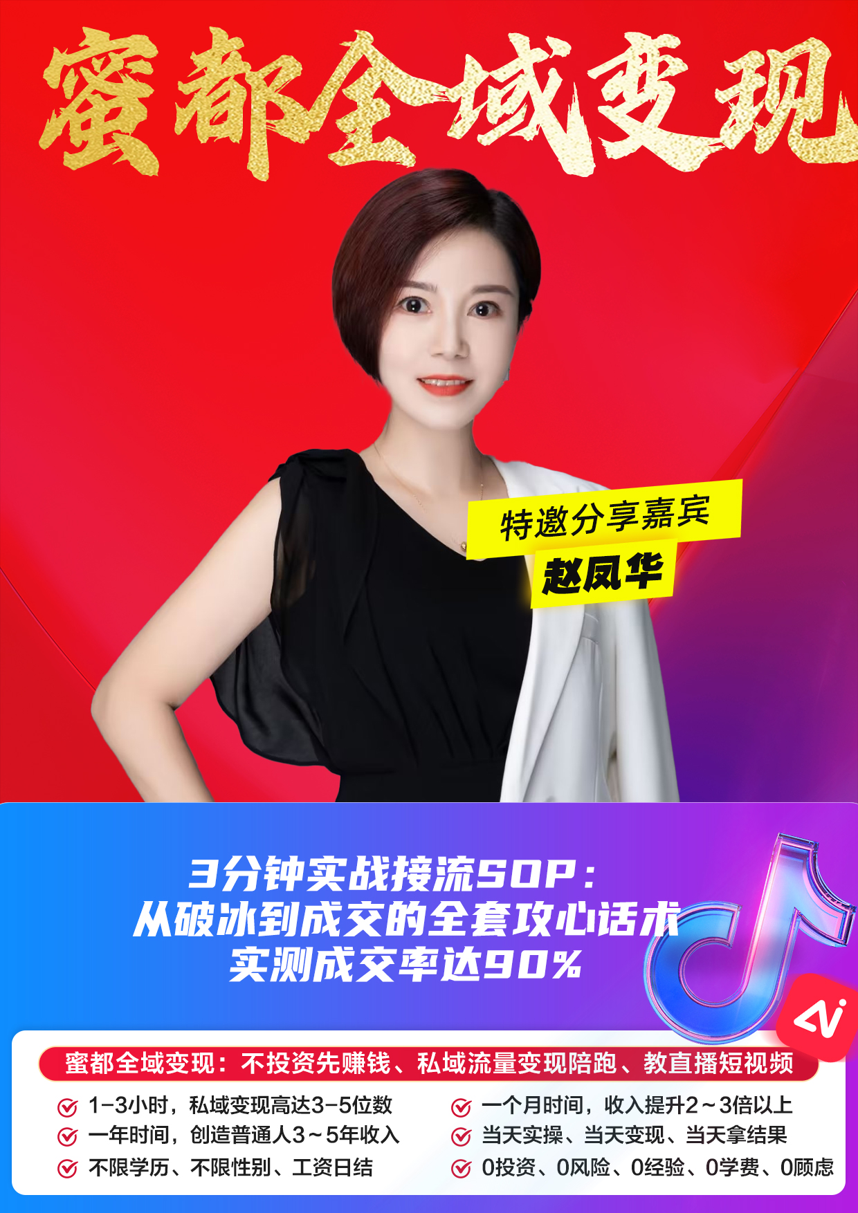 蜜都晨会260713-赵凤华-3分钟实战接流SOP：从破冰到成交的全套攻心话术，实测成交率达90%